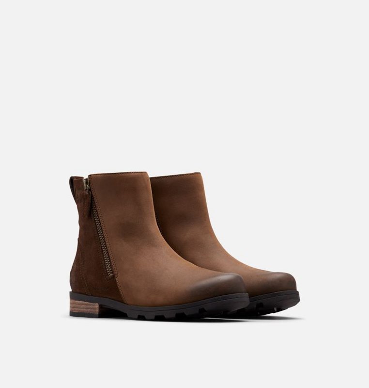 Sorel Dam Stövlar Mörk Brun - Emelie™ Zip Låga - AYN-057692